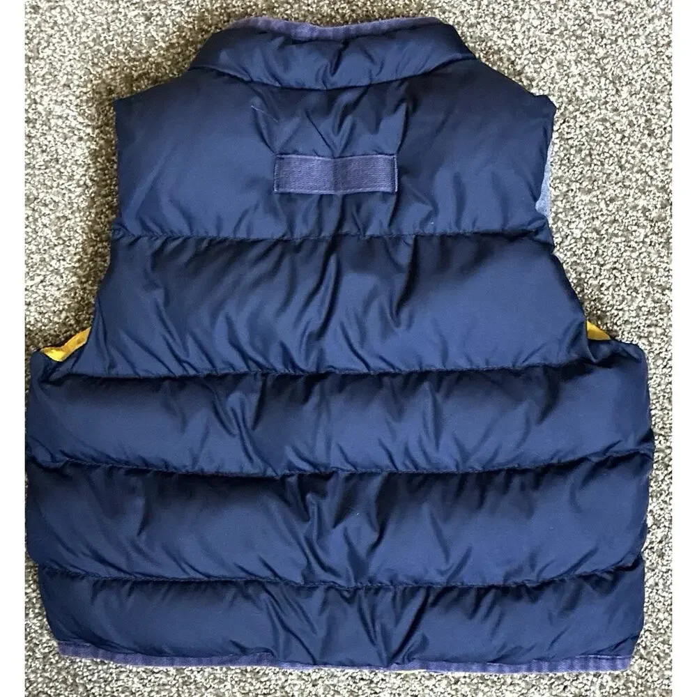 BABY GAP PUFFER VEST. Unisex. Striped Lining. Side Zip Pockets. Size 2 years
